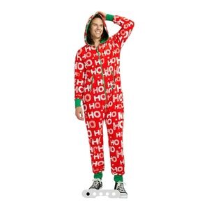 NWT Tipsy Elves Unisex Ho Ho Ho Jumpsuit Christmas Onesie Medium